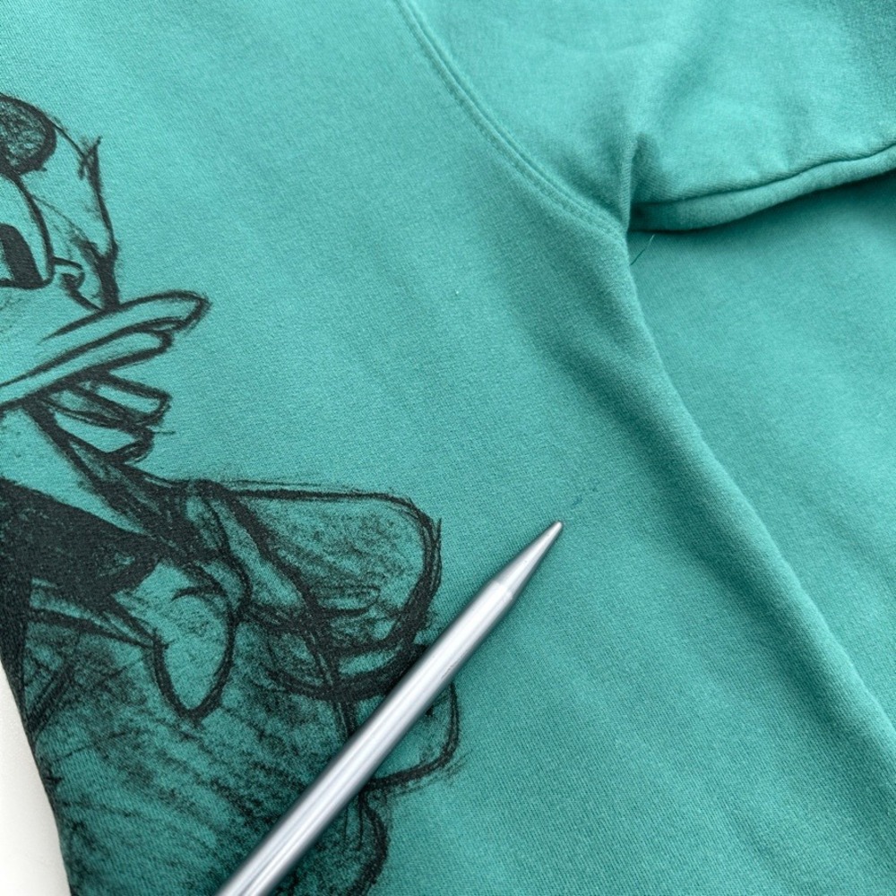 Disney Mickey and Friends Graphic Sweatshirt Sketched Teal Blue XXL - Picture 12 of 13